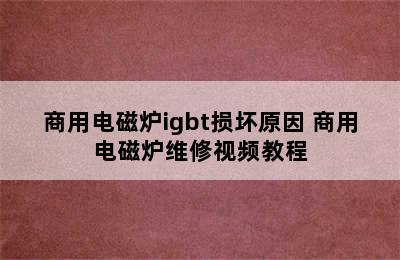 商用电磁炉igbt损坏原因 商用电磁炉维修视频教程